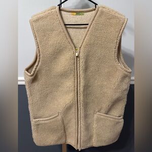 Cozy Tan Sherpa Vest
